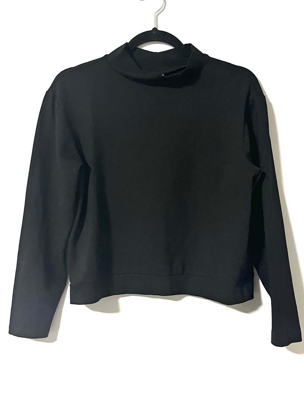 Smash n Tess Black soft Mock Neck Long-Sleeve Women's Top